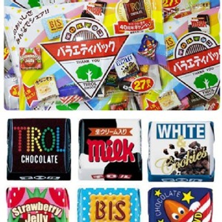 日本松尾滋露繽紛綜合巧克力方塊-27入