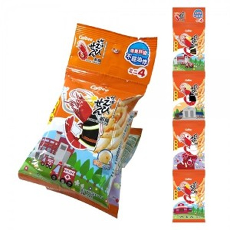 【 Calbee 卡樂比】蝦條-燒烤口味14g*4包/串