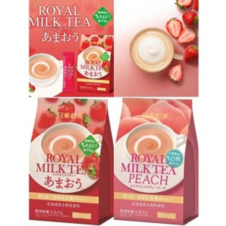 日本日東紅茶新品 草莓奶茶/白桃奶茶