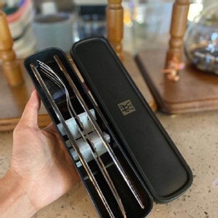 雙人牌不鏽鋼便攜餐具三件組