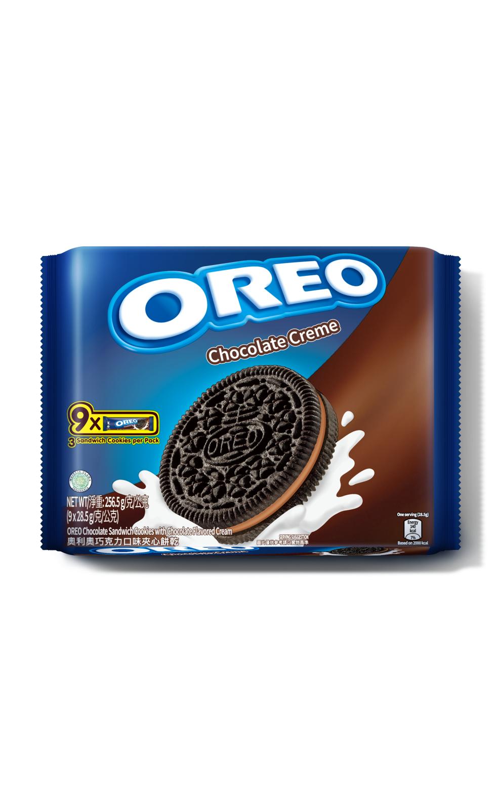 (9x28.5g/公売)，奧利奧巧克力口味夾心餅乾，日AKB物門準。