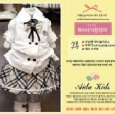 俏媽咪童裝小鋪&女生白色格紋 預購商品 特價：$330