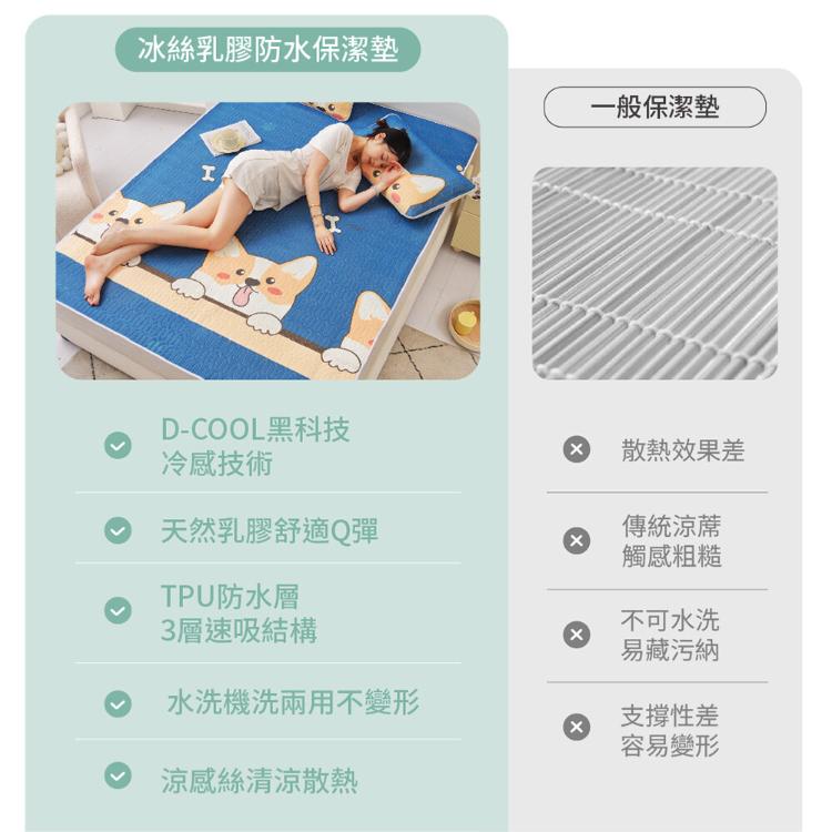 【DaoDi】防水保潔墊 乳膠涼蓆含枕套組(尺寸單人/ 雙人 /雙人加大)