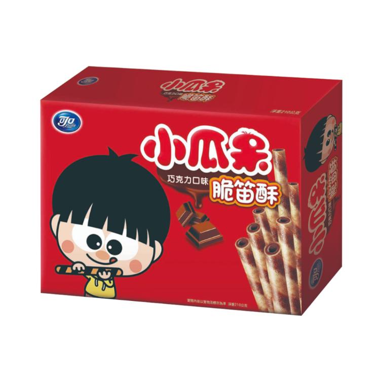 免運!【可口】小瓜呆脆笛酥-巧克力口味量販包210g 210g/盒 (10盒,每盒77.1元)