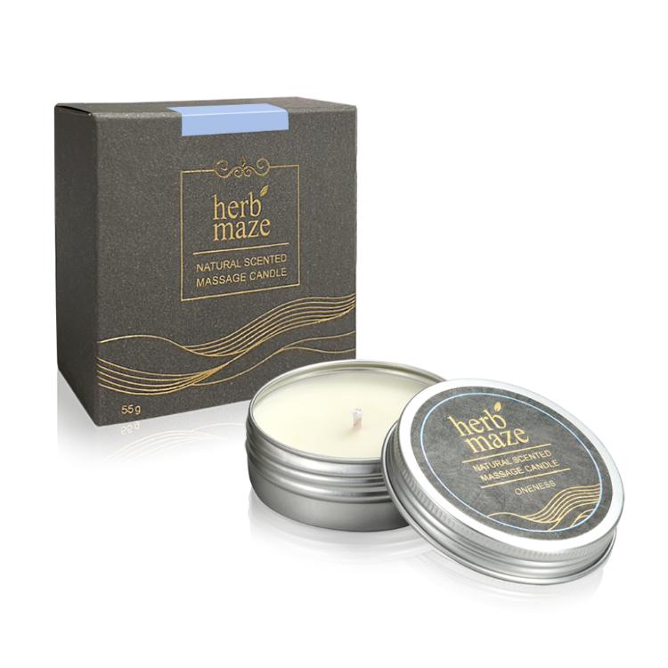 【herbmaze 草繹】天然香氛精油按摩蠟燭55g-二款任選