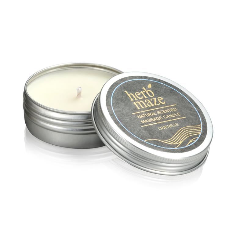 【herbmaze 草繹】天然香氛精油按摩蠟燭55g-二款任選