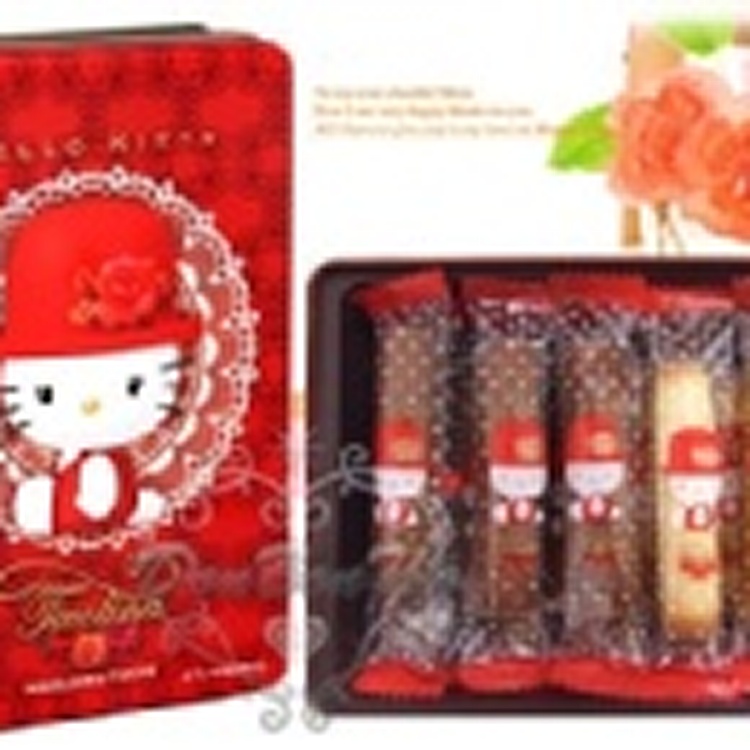 高帽子xHELLO KITTY- 紅盒 原味 & 可可蛋捲 (81.6g)