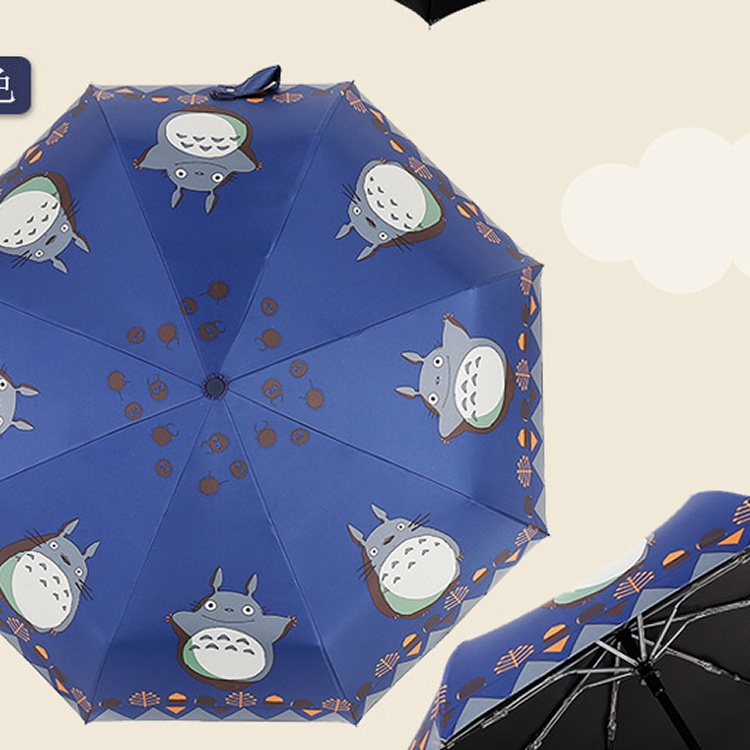 三折黑膠龍貓雨傘
