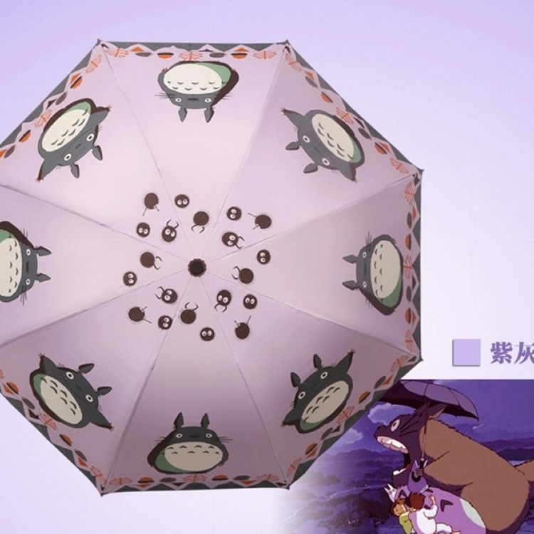 手動黑膠龍貓雨傘