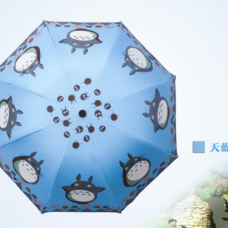 手動黑膠龍貓雨傘