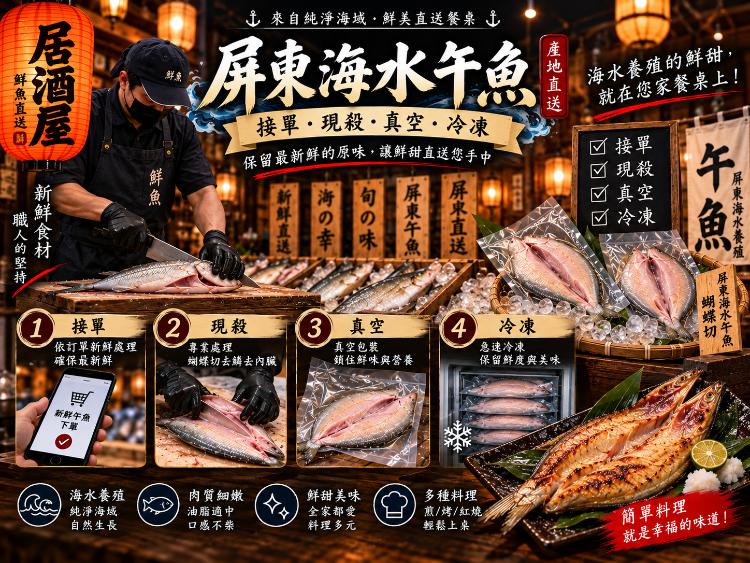 屏東海水三去午魚(蝴蝶切)