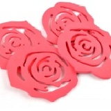 2060 時尚簡約玫瑰花隔熱墊(單片裝）