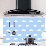 2070 廚房牆貼 瓷磚貼 壁貼高檔唯美防油貼紙 耐高溫~藍天白雲 特價：$35