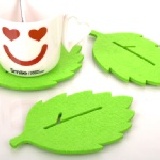 2118~小葉子杯墊~ 春天的氣息~OL上班好心情 本商品預計2.25到貨~~若急需請勿下單喔~~歹勢啦 特價：$12