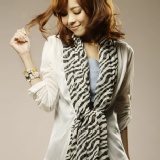 5150 韓國風格斑馬紋圍巾/絲巾 