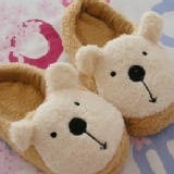 造型拖鞋-女款-棕色小熊