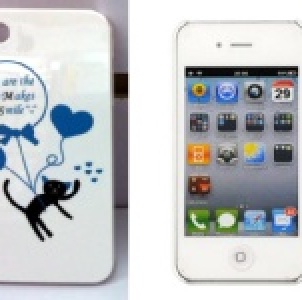 2257韓國 小藍貓 iPhone 4 時尚情侶手機保護殼
