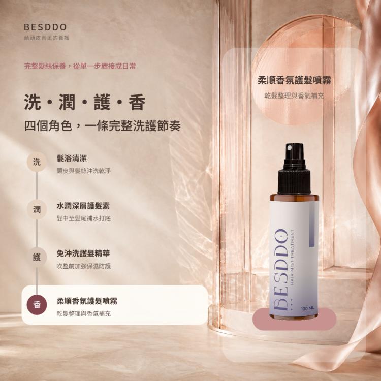 【BESDDO】柔順香氛護髮噴霧｜保濕修護護髮推薦 撫平毛躁 髮絲自然香