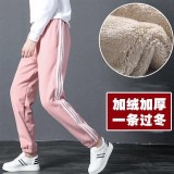 冬季加絨加厚運動褲