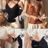 蕾絲配飾無鋼圈可調式背心