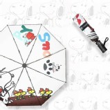 史努比全自動黑膠防曬傘