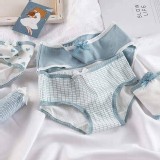 清新少女三角蕾絲綿內褲