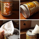 輕松小熊 易拉罐造型紙巾抽紙巾盒 特價：$150