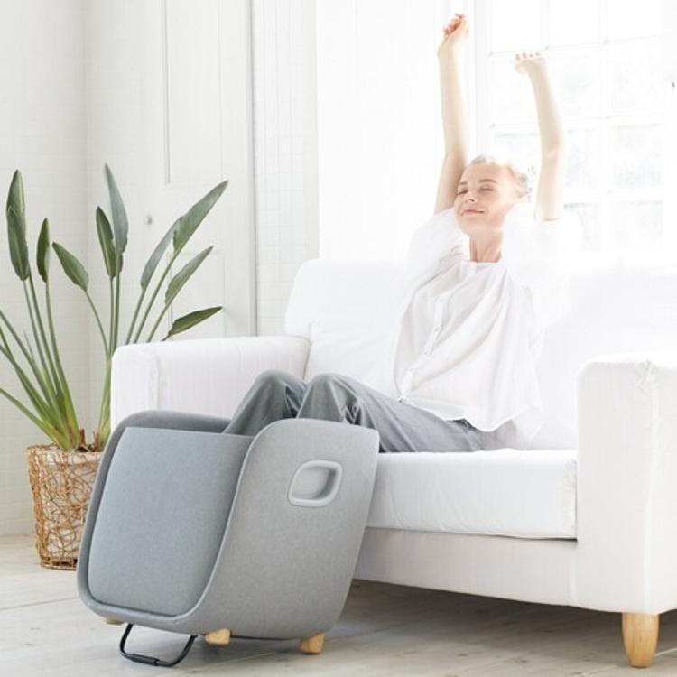 【JOHNSON 喬山】SYNCA 足．腿．腰椅凳造型按摩機 rei(FM250 腿部按摩)粉色