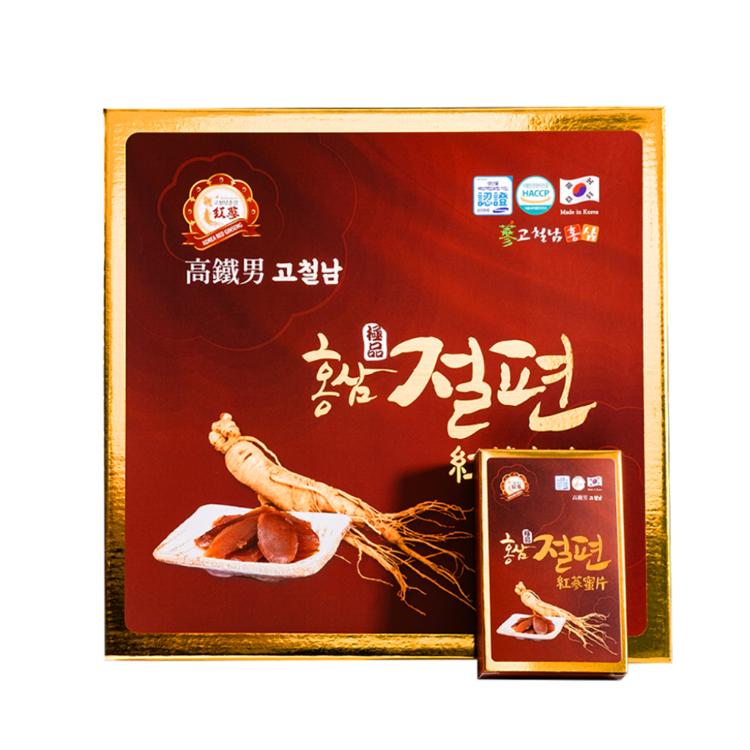【台灣總代理】高鐵男紅蔘蜜片(5包*1盒)/韓國進口/6年高麗蔘根/禮盒包裝/送禮首選/