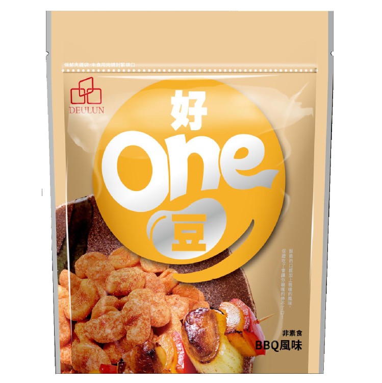【得倫食品】 好ONE豆-BBQ烤肉口味 非素食