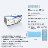 淨新盒裝-全平面口罩(一盒50片, 非獨立包裝)
