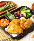 炭烤雞腿+花枝排弁當