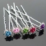 玫瑰花鑲鑽髮簪造型頭飾 A8140 特價：$15