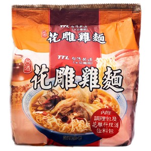 花雕雞麵(200gx3包／袋裝)