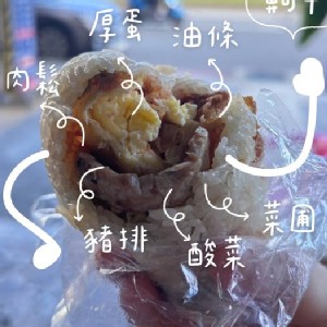 豬排飯糰加蛋