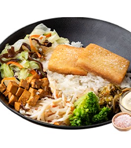 黃金塔塔鱈魚排飯