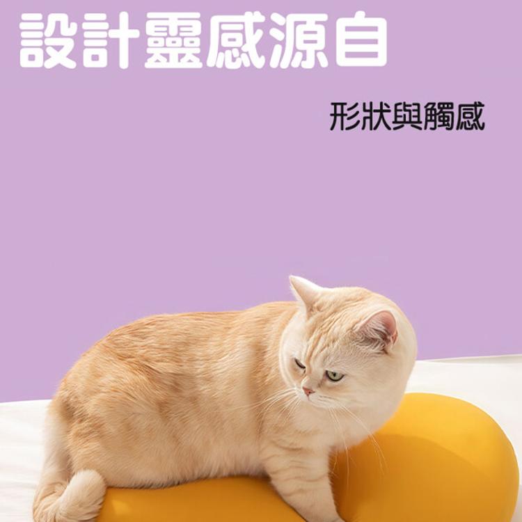 【CityStar】貓肚肚觸感記憶棉護頸枕 (藍色款)