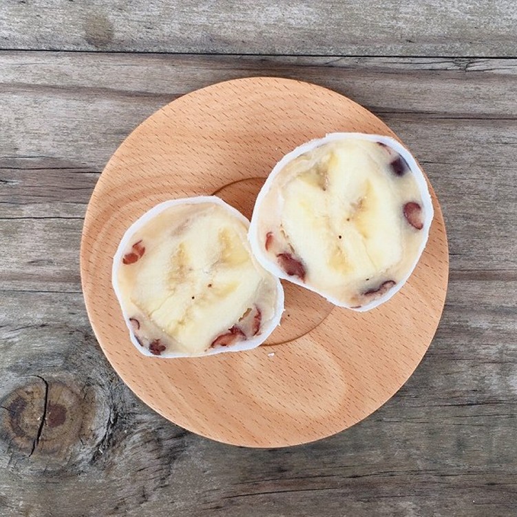 香蕉大福(牛奶紅豆餡)