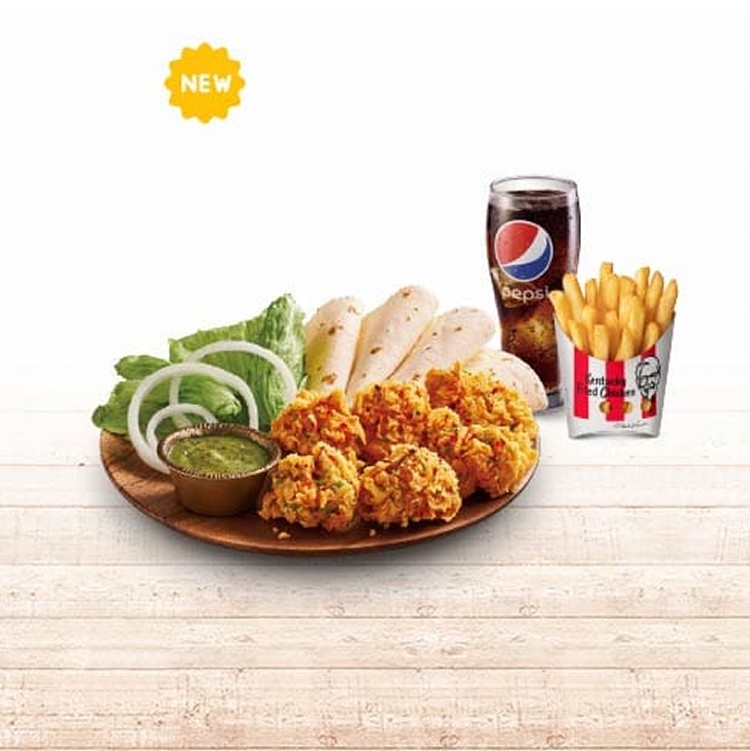 綠咖哩無骨脆雞自捲餅餐