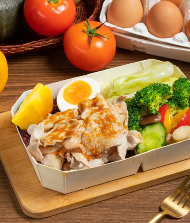 蒜泥豬里肌餐盒