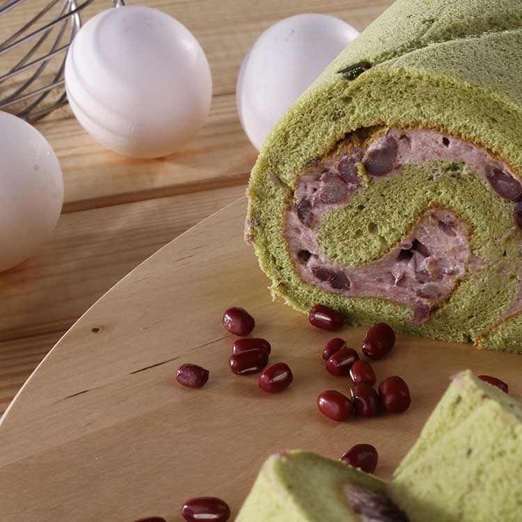 大納言抹茶紅豆瑞士捲