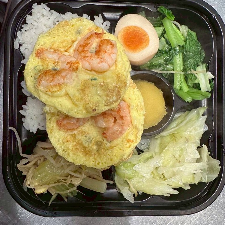 蝦仁蔥花蛋餐