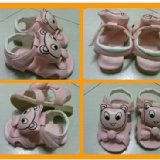 佳愛鞋Shoes Time~B119~立體娃娃魔鬼氈涼鞋-粉色--現貨特價品 特價：$150