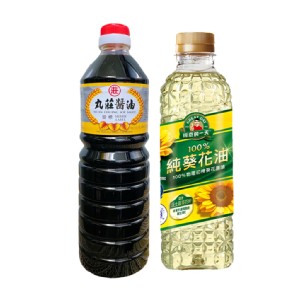 【丸莊】丸莊銀標醬油+得意的一天葵花油
