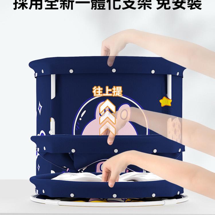 【DaoDi】免安裝加厚折疊泡澡桶贈收納袋坐墊 (摺疊泡澡桶 浴缸 澡盆 沐浴桶 儲水桶)