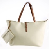 B111-歐美風皮帶釦女包附零錢包~白色 特價：$340