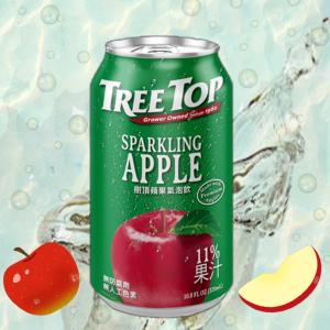 免運!【Treetop】2組24罐 樹頂蘋果氣泡飲 320ml/罐(鋁罐) 320ml/罐