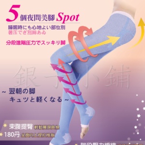 夜寢纖腿塑型褲襪(強效型)