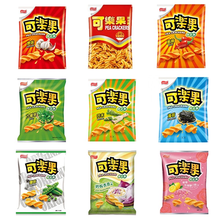 【可樂果】可樂果原味,酷辣,古早味,九層塔,芥末,海苔,鹽味,奶焗香蔥,檸檬玫瑰鹽(12包/箱)