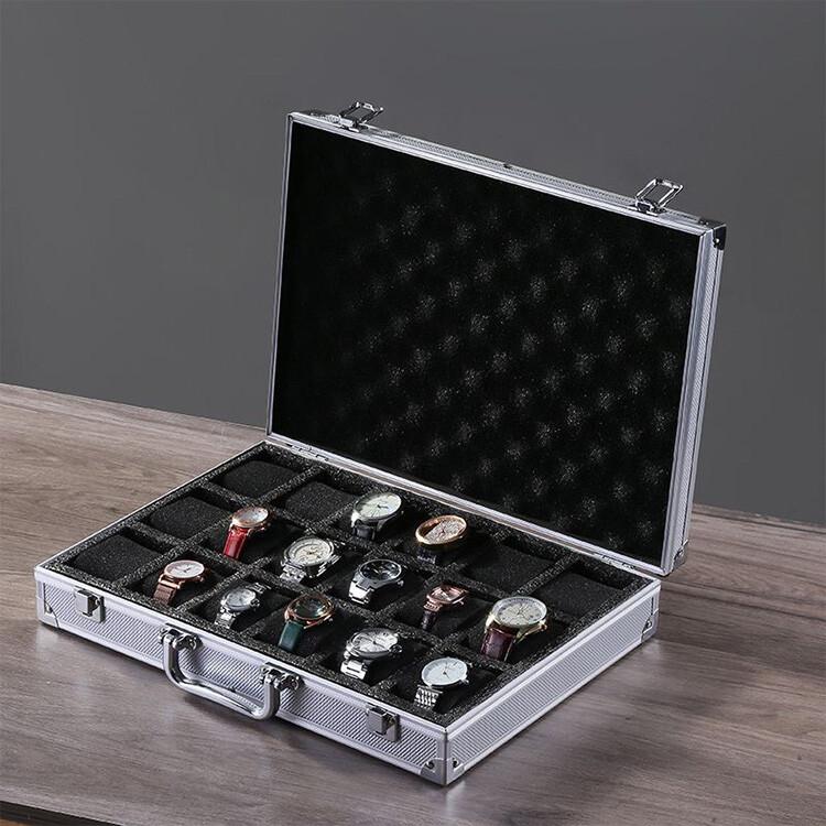 【CityStar】鋁合金邊框18格大容量手錶盒